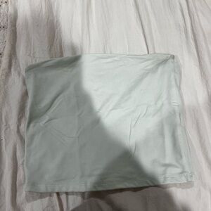 Bershka White Tube Top Size M Strapless Bandeau Stretch Basic Y2K